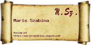 Maris Szabina névjegykártya